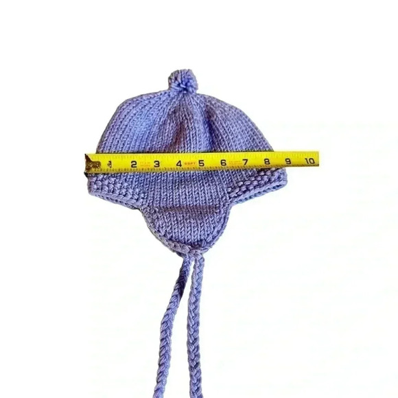 Crochet Baby Hat Pattern With Earflaps Baby Toddler Purple - Picture 5 of 5